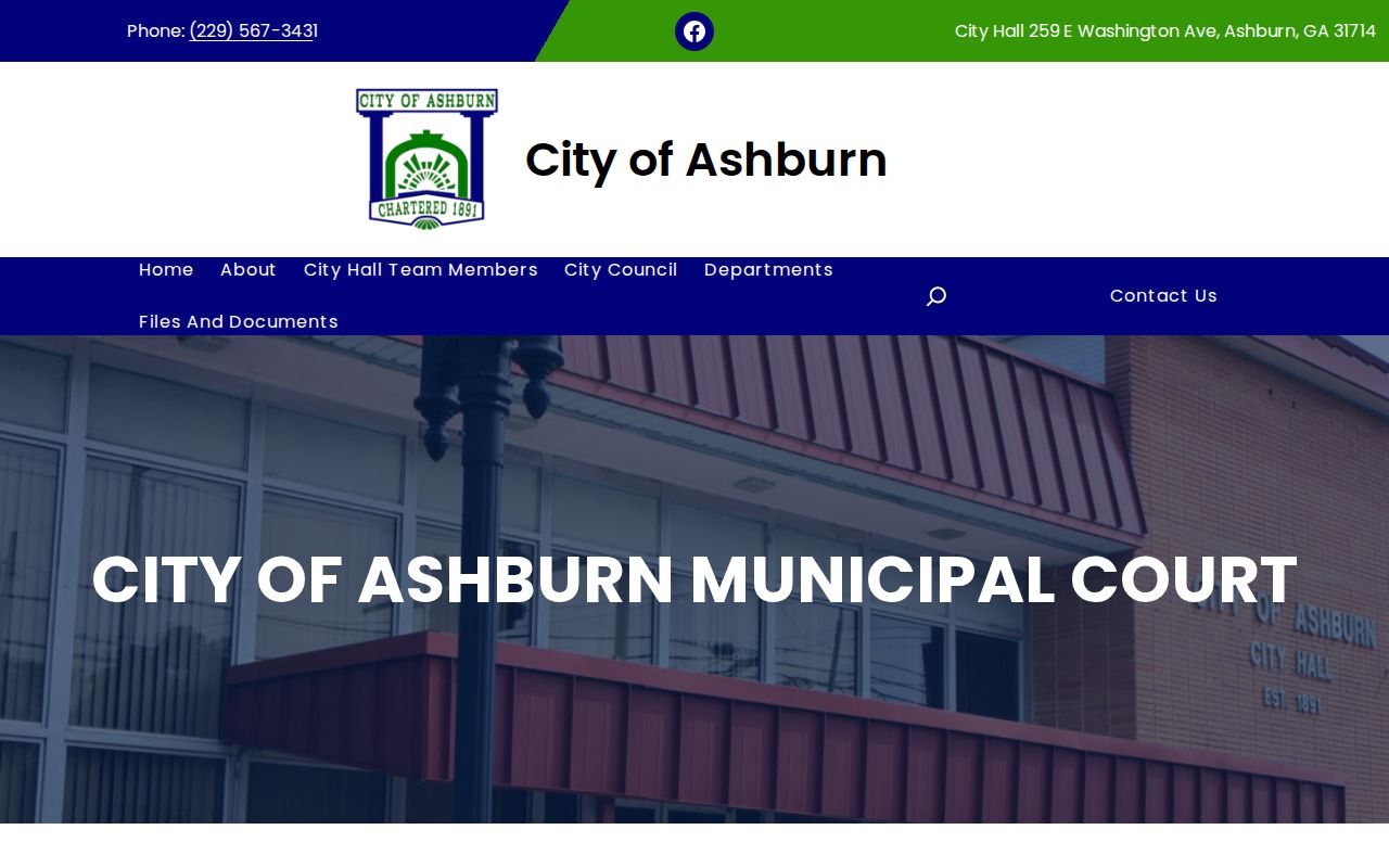 Ashburn court docket municipal contact page