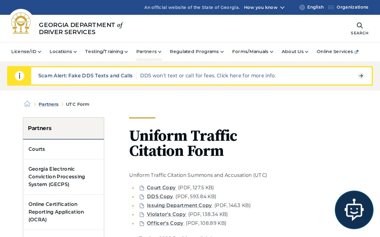 Turner County traffic court records uniform citation routing