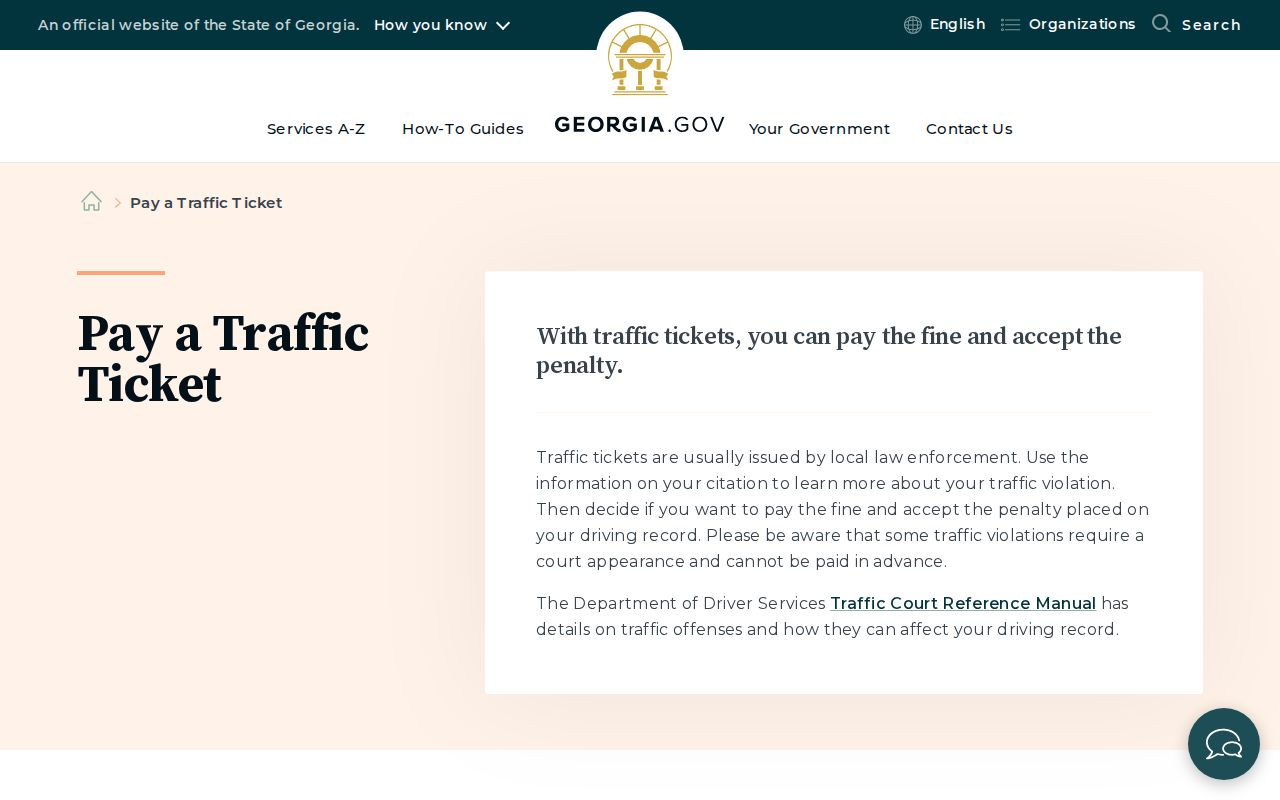 Turner County traffic court records Georgia payment guidance