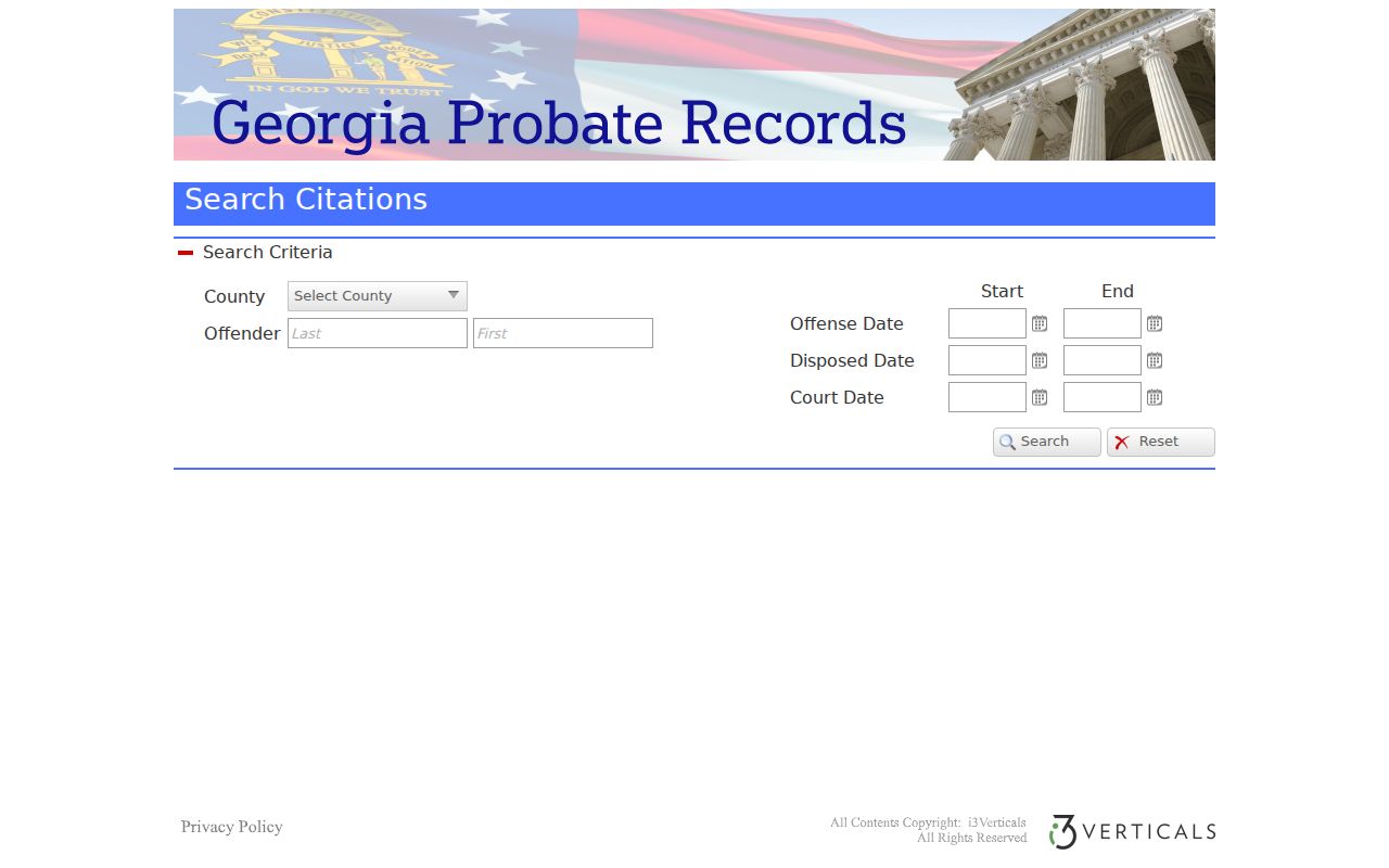 Turner County traffic court records citation search fields